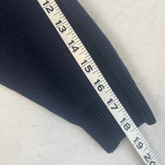 Vintage Tarazzia Womens Wool Blend Hoodie Navy Blue High Neck Size S Layering - Picture 6 of 8